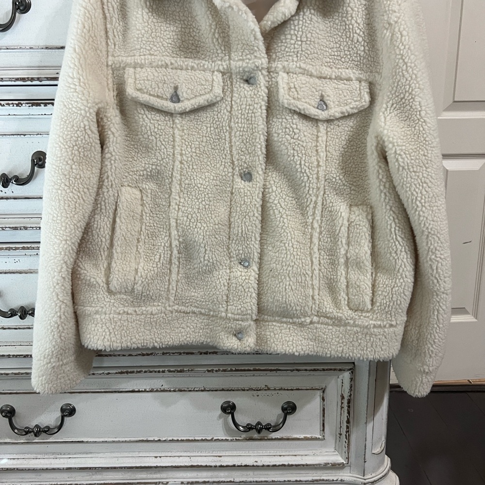 GAP Cream Teddy Jacket - Picture 5 of 6
